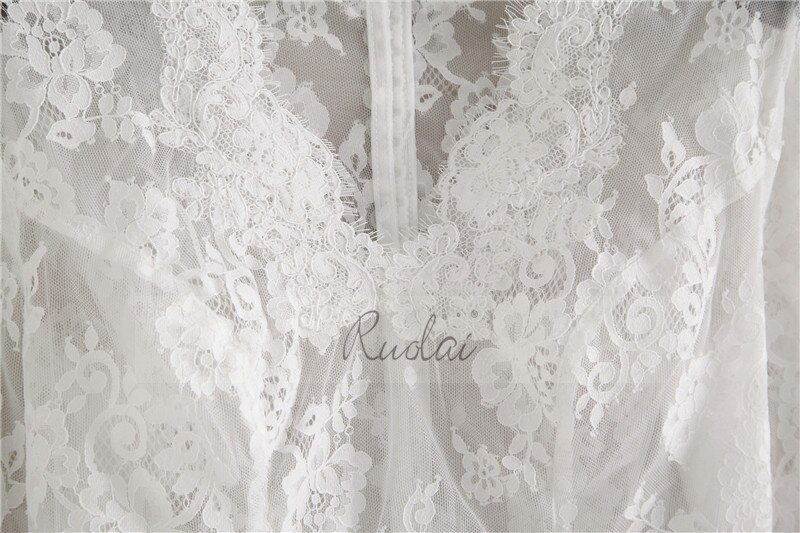 Ivory V Neck Long Sleeve Wedding Jacket Wedding Bolero Women Bridal Wrap Wedding Coat Lace Jacket Boho Wedding FJ33