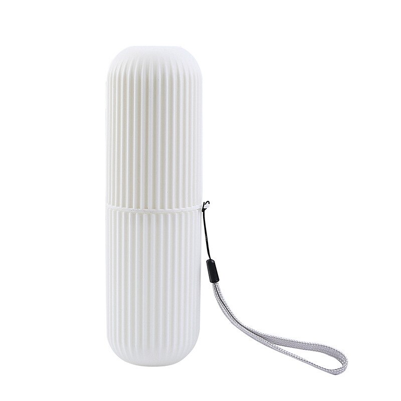 Travel Portable Toothbrush Box Plastic Dust Proof Toothbrush Holder Case Cup Toothpaste Organizer Toothbrushes Protector Holder: white