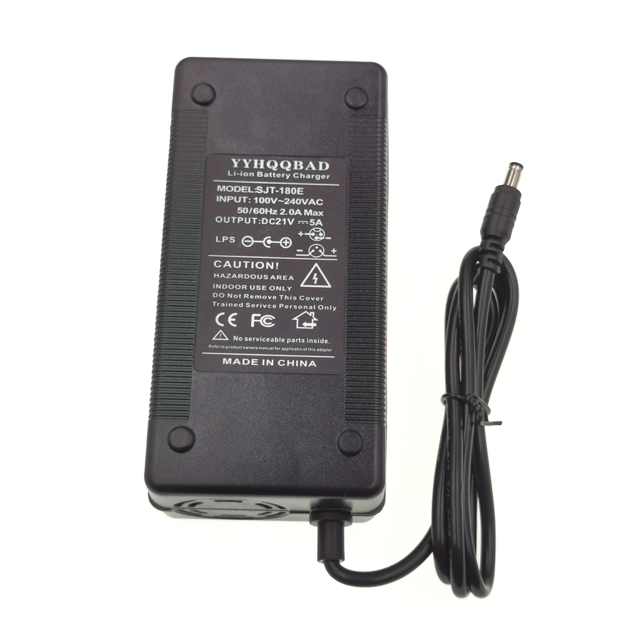 21V 5A lithium battery charger 5 Series 100-240V 21V 5A battery charger For lithium battery with LED light shows charge state
