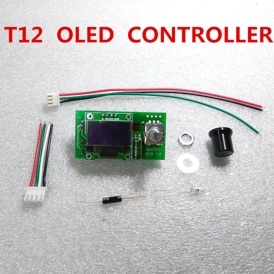 QUICKO T12 STC-OLED Station de soudage fer bricolage pièces kits T12-952 régulateur de température numérique fer à souder avec boîtier en métal: OLED controller