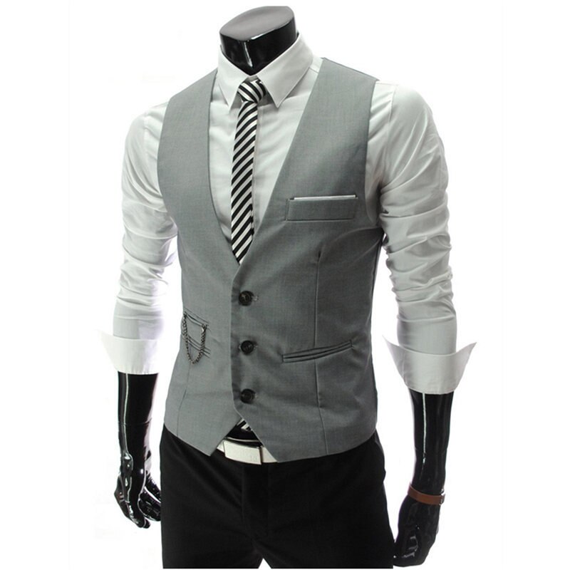 Mekkoliivit miehille slim fit miesten puku liivi miesten liivi gilet homme rento hihaton juhlatakki