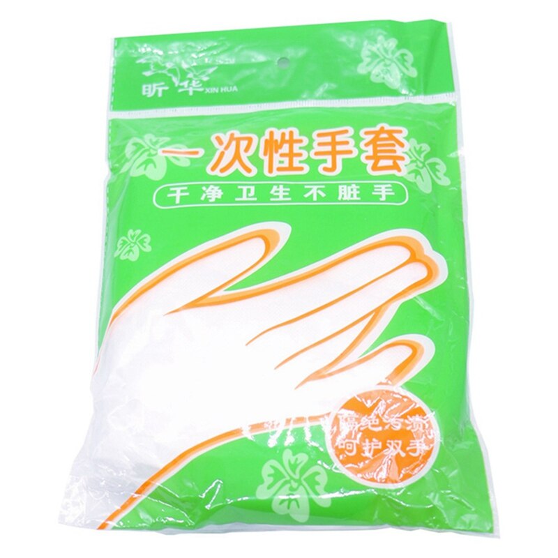 100 stuks plastic wegwerphandschoenen voor restaurantkeukens, barbecues, milieuvriendelijke voedselhandschoenen, beschermende handschoenen