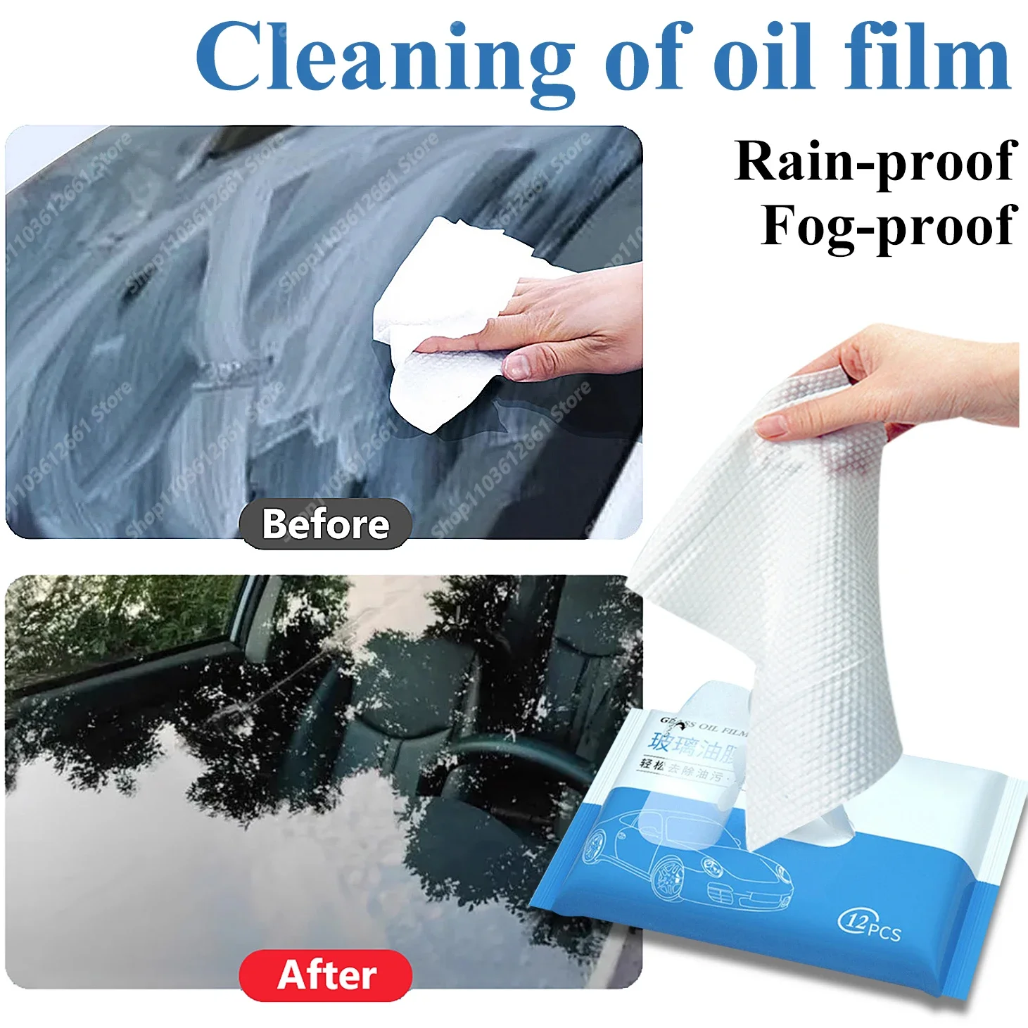 Reparação de vidro do carro revestimento filme de óleo toalhetes limpos espelhos retrovisores anti-nevoeiro à prova de chuva janelas limpeza lâmpada de vidro agente de polimento
