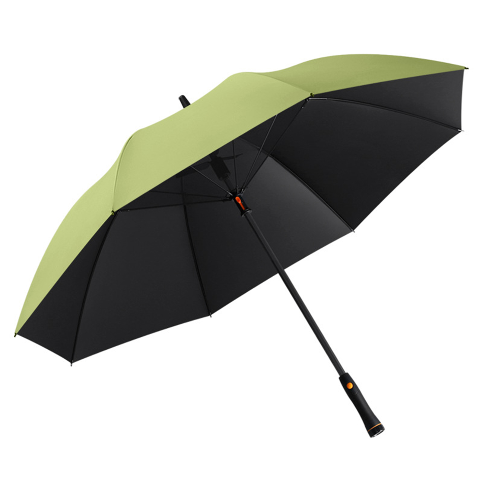 Ajoaniyauboedad Grote waaierparaplu 100% UV-blokkerende parasol Wind- en waterbestendig Lange steel 양oji UV-bescherming Strandgolfparaplu: green