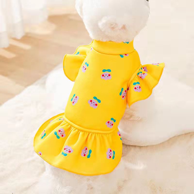 Lente Herfst Pet Dog Hoodie Korte Rok Leuke Leuke Kat Hond Kleding Voor Kleine Honden Puppy Outfit Teddy Pommeren Chihuahua