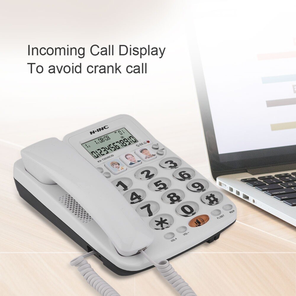 KX-2035CID 2-line Corded Phone with Speakerphone Speed Dial Corded Phone Incoming Call Display with Caller ID for Home Office