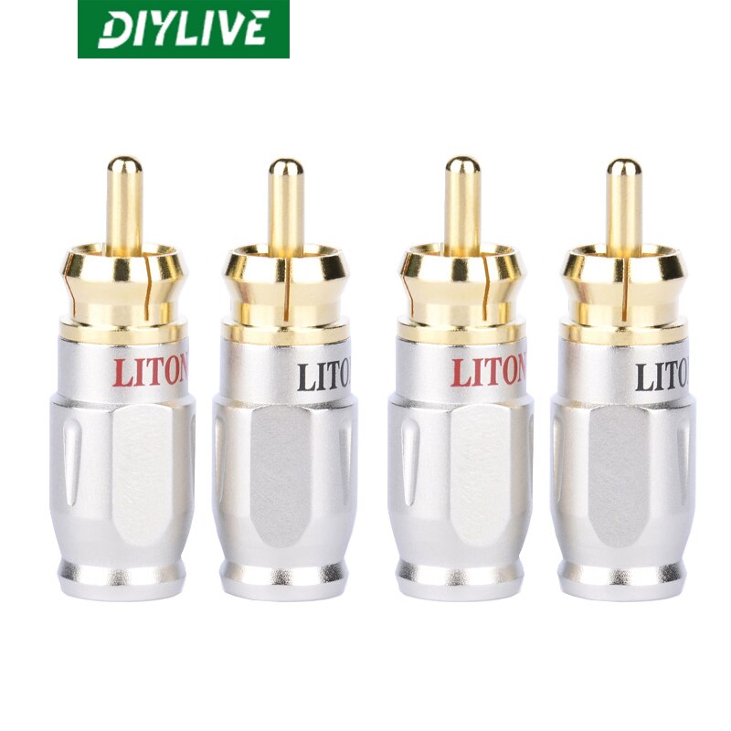 DIYLIVE HiFi LITON Litton audio plug RCA plug car audio cable plug hole 5mm wire