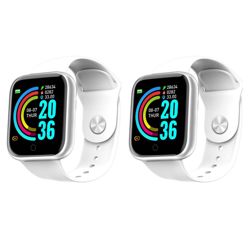 2PCS Y68 Smart Watch Fitness Tracker Blood Pressure Smartwatches Waterproof Heart Rate Monitor Bluetooth Smart Wristwatch: 2C