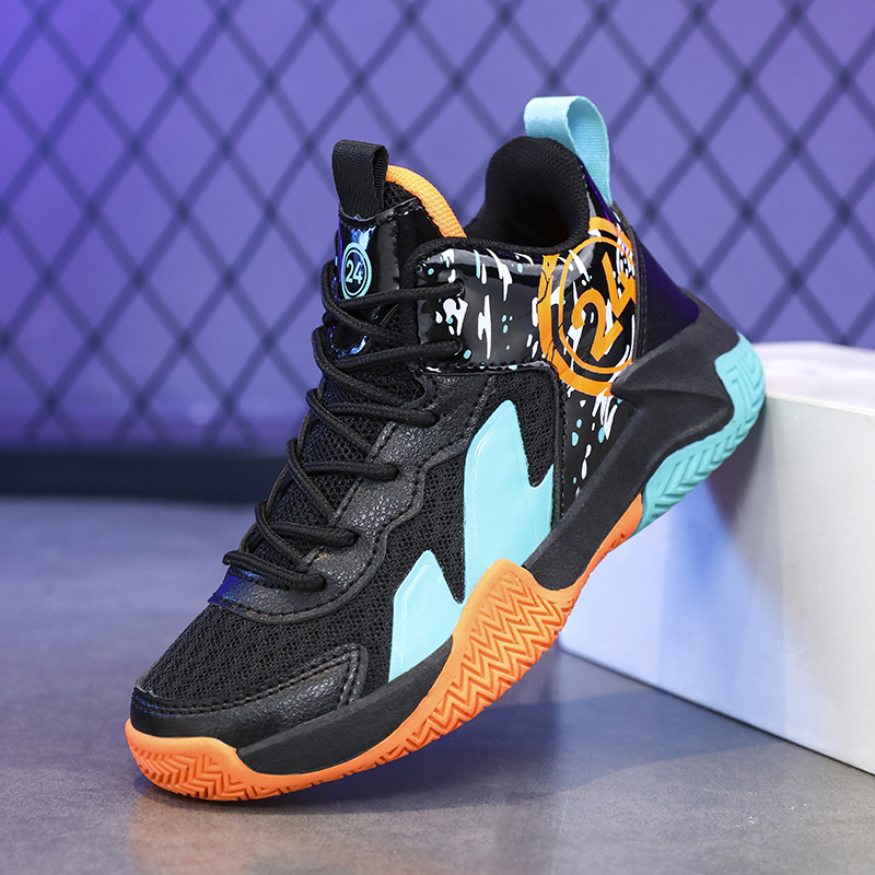 freundlicher-Basketballschuhe, hochwertige, bequeme, atmungsaktive, flache Schulungen-Sneaker, Feldsport-Basketballstiefel für freundlicher: Orange / 32