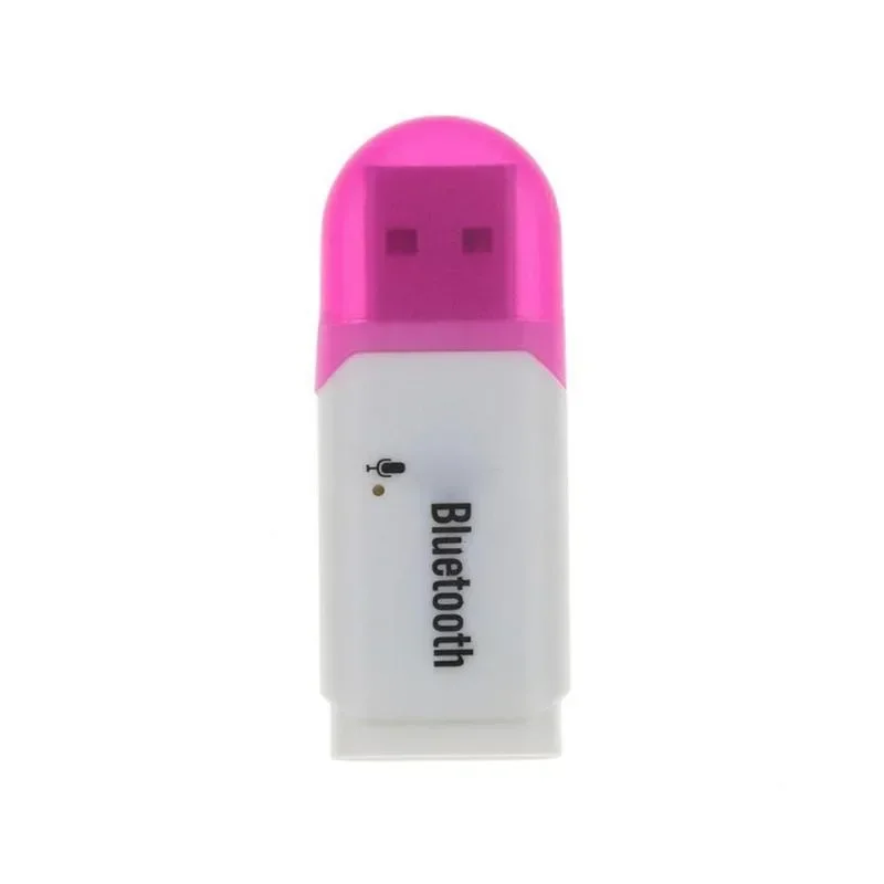 Adaptador USB Bluetooth 5,0 para ordenador, PC, altavoz, receptor de música, Kit de Cables para coche, manos libres: Rosa
