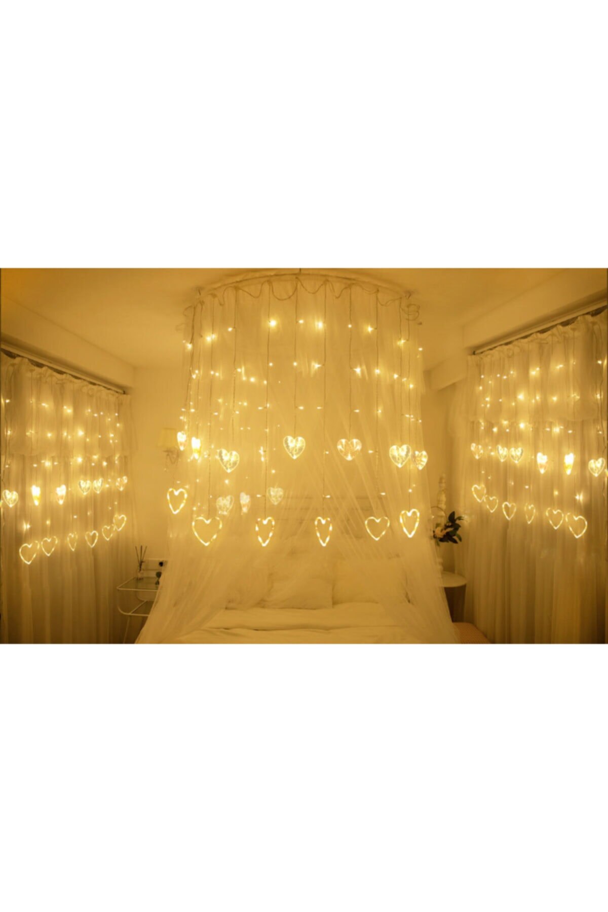 Decorative Animated Heart Led Curtain Led Light Fringe Led Curtain Christmas Ornament