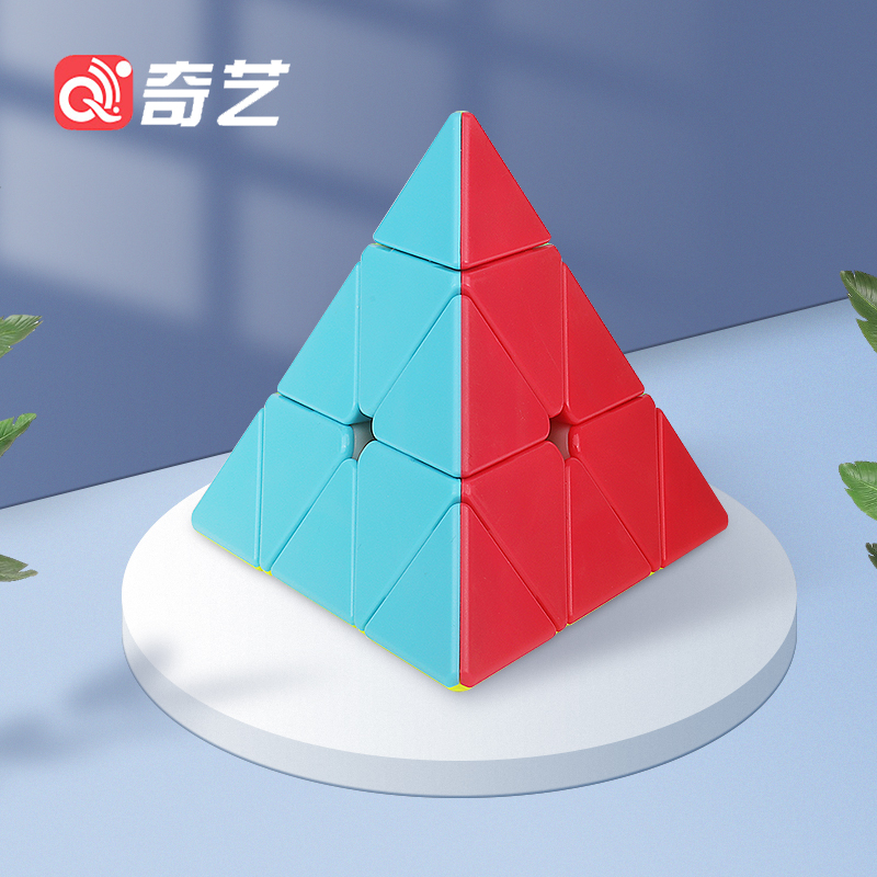 Qytoys Pyramidcube Speed Magic Cube Sticker Minder Puzzel Twist Piramide Cubes Educatief Speelgoed Voor Kinderen Kids Kubus
