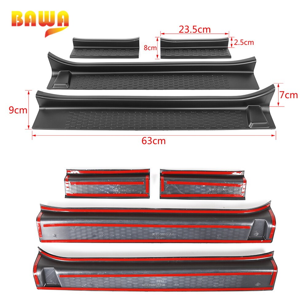 Car Accessories for Jeep Wrangler JL JT 2022 Welcome Pedal Cover Door Enter Guard Sill Scuff Plate Black
