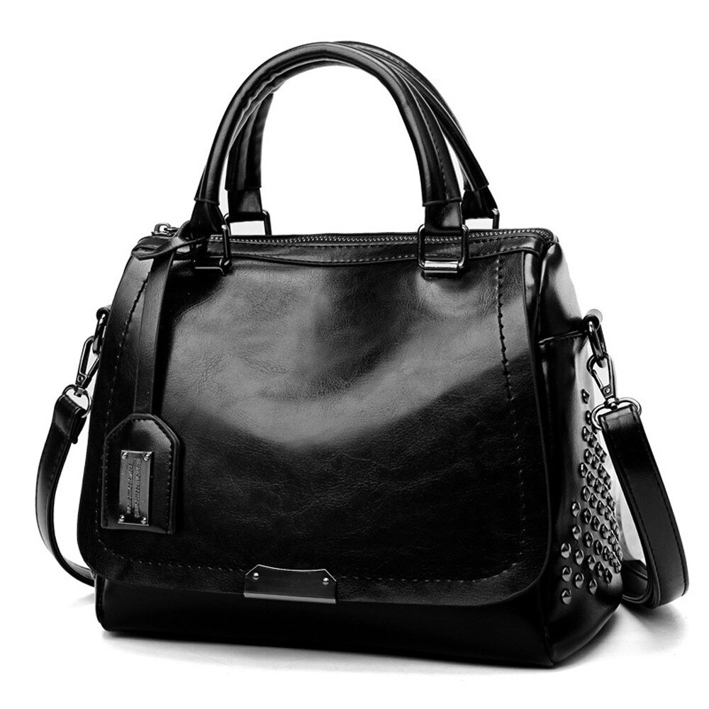 Aelicy En Cuir Sacs À Main Gros Femmes Sac De décontracté Femme Sacs Coffre Fourre-Tout Espagnole Sac À Bandoulière Dames Grand Bolsos: Black