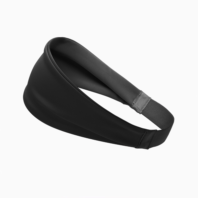 Zweetband voor mannen en vrouwen, sportieve hoofdband voor yoga, hardlopen, fitness en workouts, antislip, ademende hoofdband, zweetabsorberende haarband.: Zwart