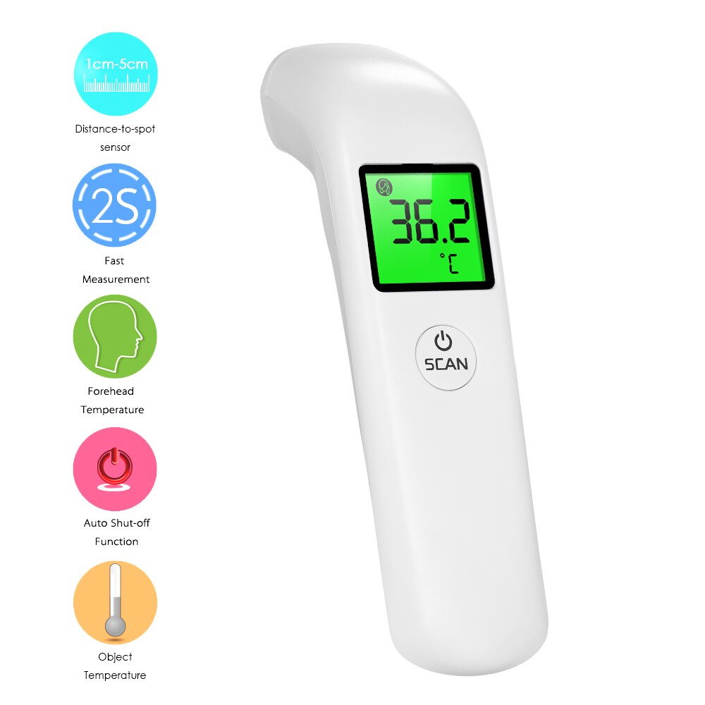 Non Contact Forehead Thermometer Infrared Thermometer Body Temperature Fever Digital Measure Tool for Baby Adult: MD1741-1