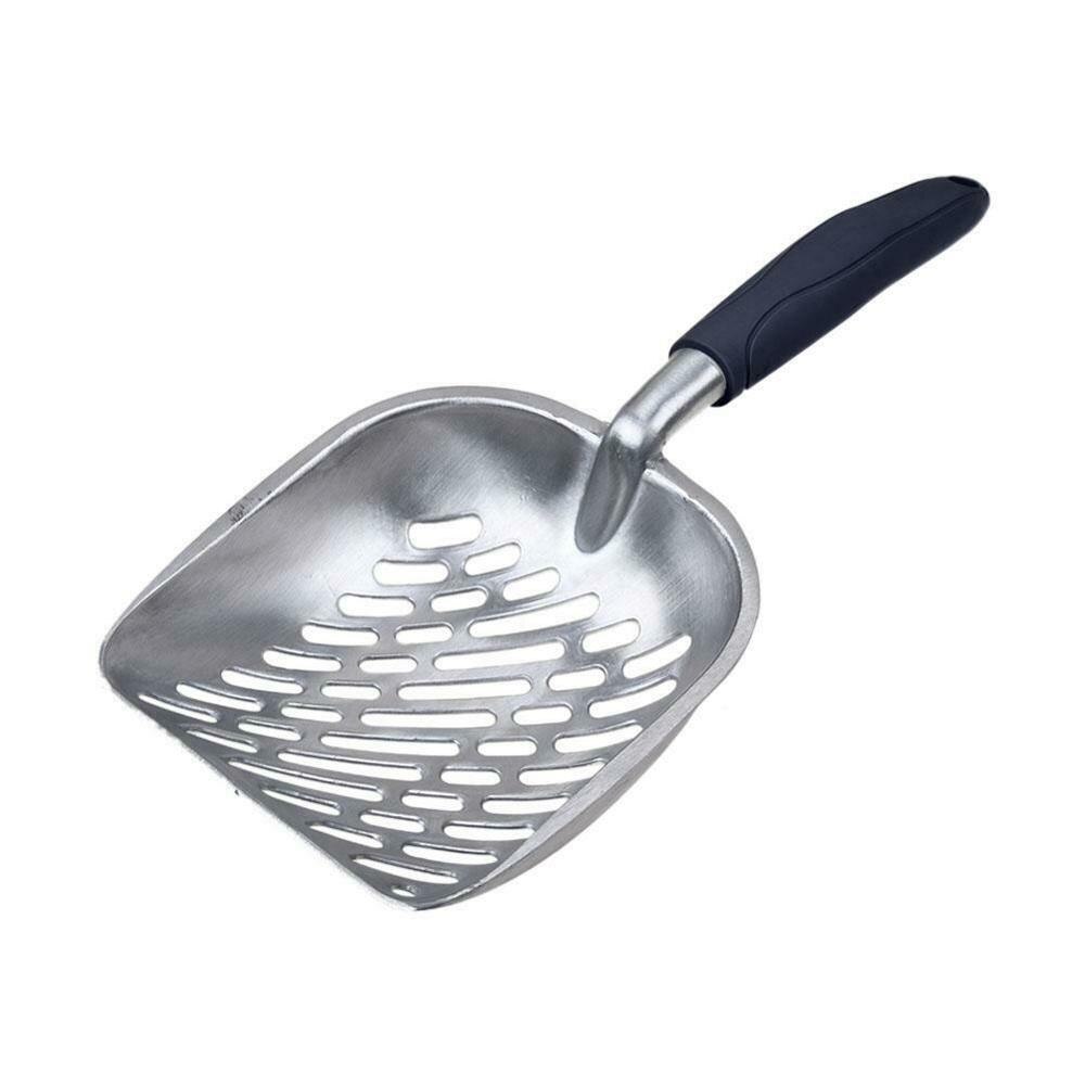 Cat Dogs Litter Spade Metal Waste Scooper Poop Pet Sand Shovel Cleaning Tools: Big size Black