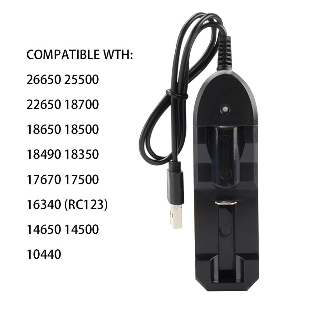 3.7 V 18650 Charger Lithium Ion Battery USB Independent Charging Portable 18350 16340 14500 Battery Charger 40JP02: 03