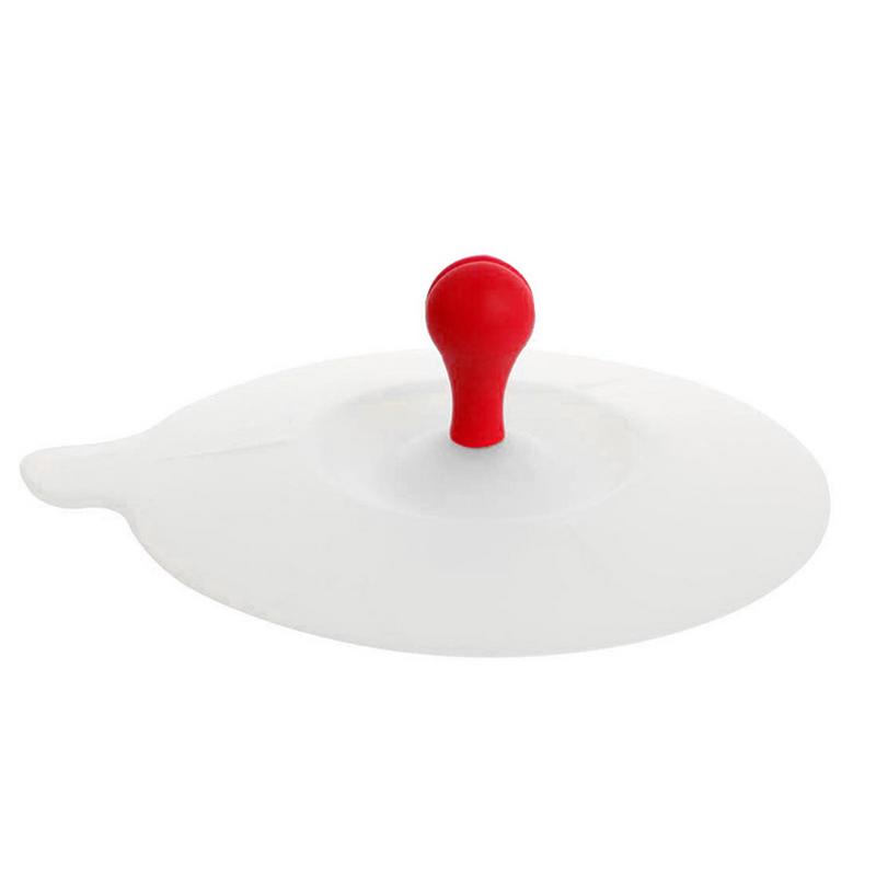 Silikon klippeskje keramisk koppdeksel lokk matvaredekslet varmebestandig trygt sunt silikonlokk til kopper # yw: B