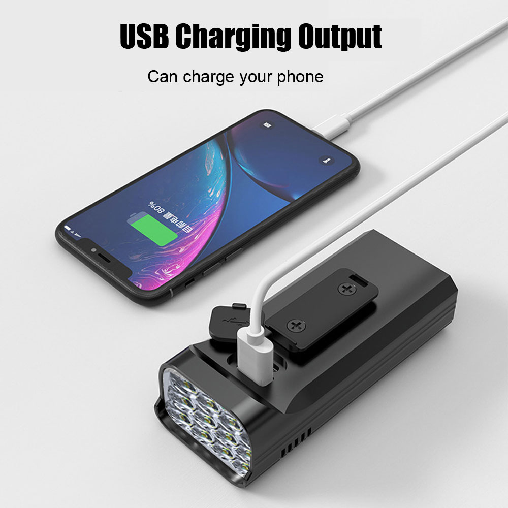 NEWBOLER 12 LED Fietslicht 4800 Lumen USB Oplaadbaar Aluminium MTB Fietslicht 10000 mAh Power Bank Koplamp Fietsaccessoire