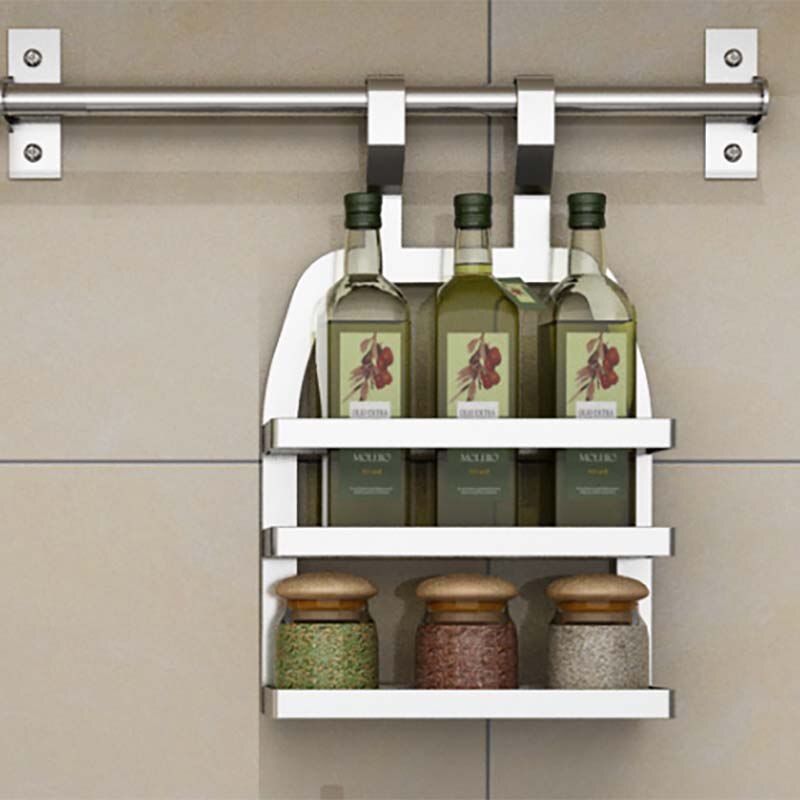Stainless Steel kitchen rack DIY SUS 304 Stainless Steel wall Kitchen Shelf, Kitchen Holder Organizer: SeasoningRack3 nobar