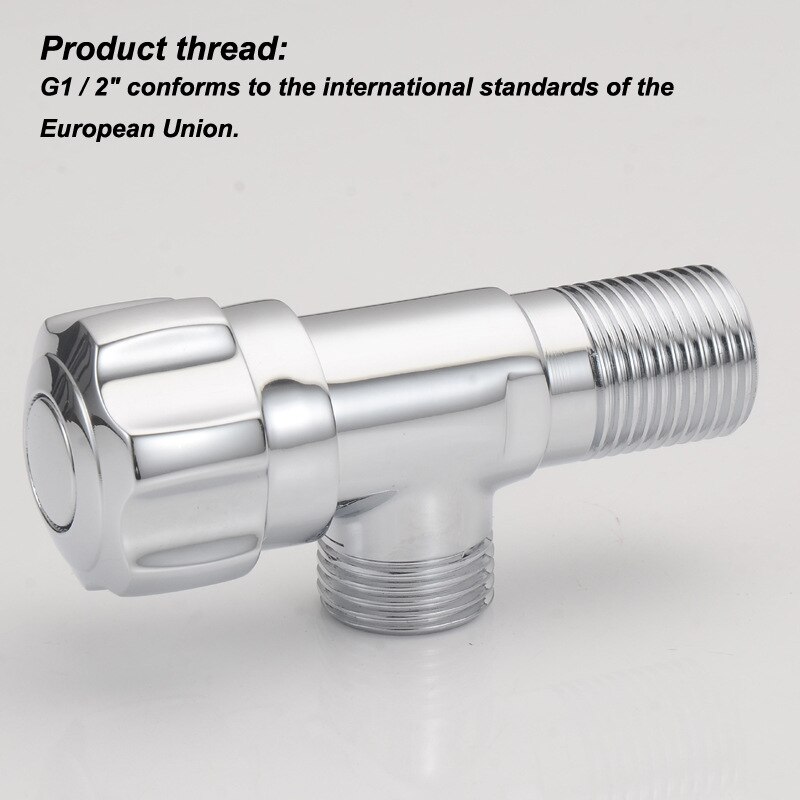 2 PCS Kitchen, Bathroomn Right Angle Valve for waterTriangle Valve Water incoming stop water valve copper right angel value