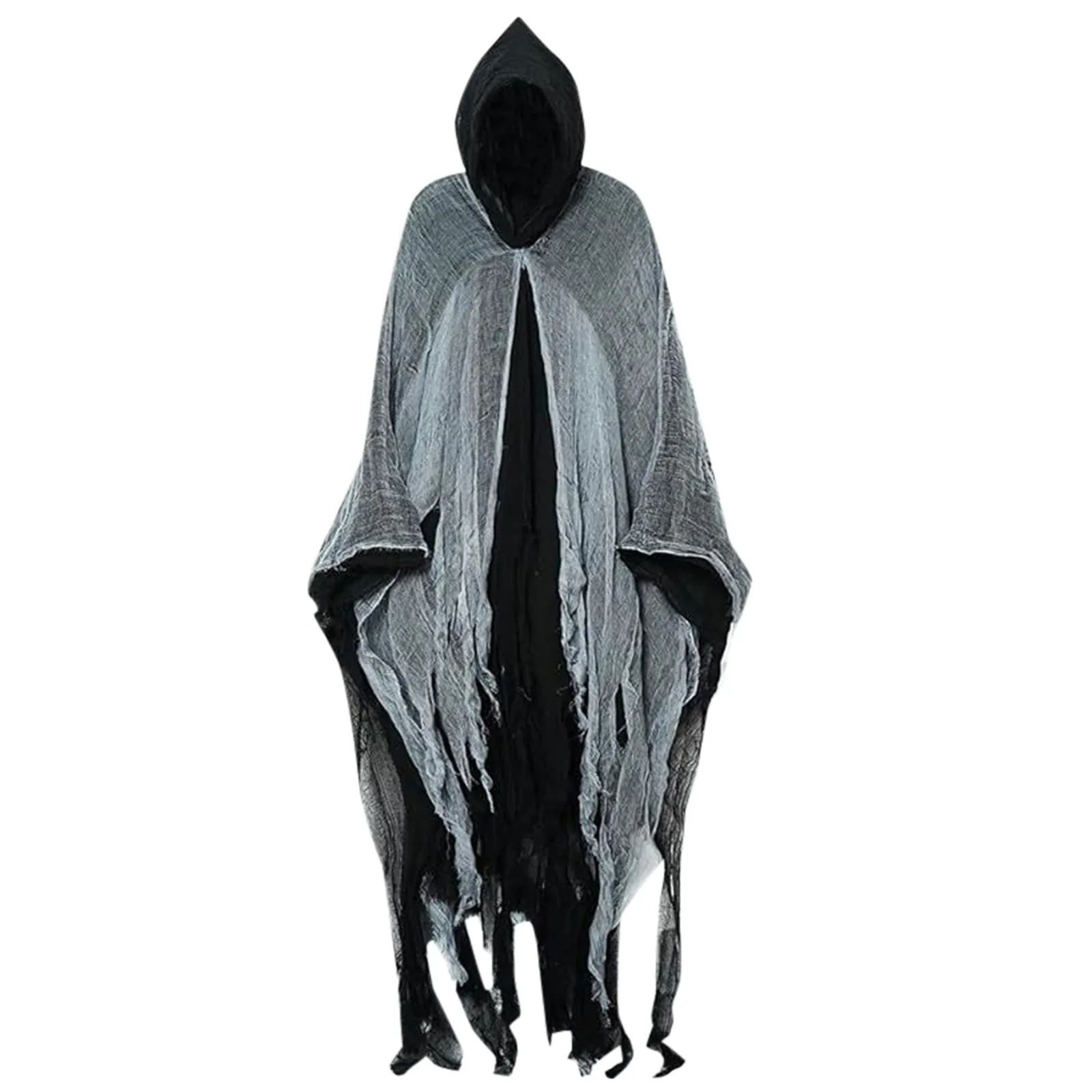 Trajes de bruxa halloween adulto manto vampiro com capuz cosplay traje manto assustador grim reaper vestir-se brincadeira horror traje adereços: Bege