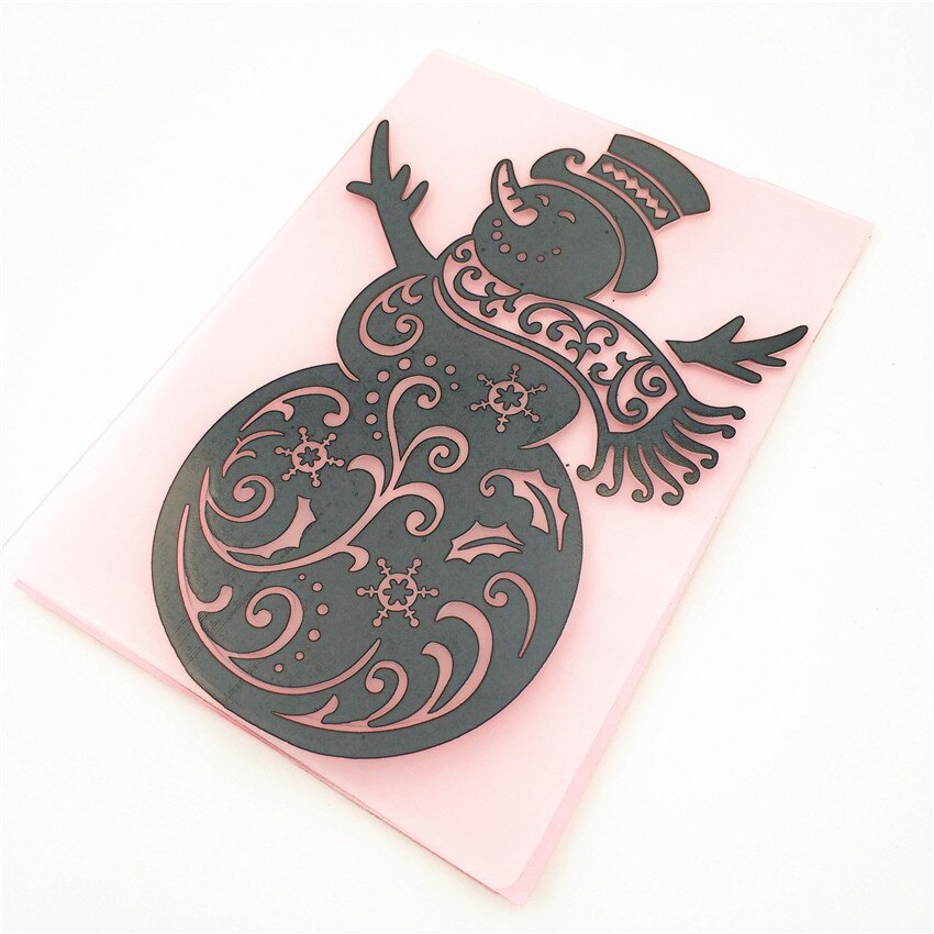 10.5x14.5cm snowman Embossing folders Plastic bump Scrapbooking DIY Template Fondant indentation Cake Photo Album Card Make