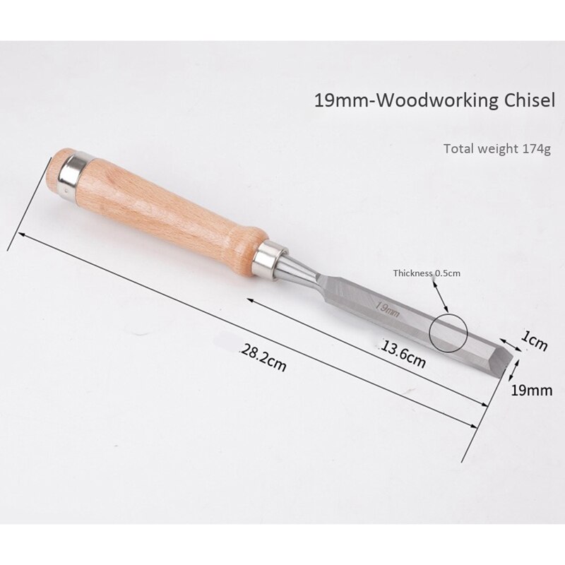 JFBL 4Pcs Woodworking Chisels Set 6/12/19/25Mm Wood Carving Chisels Gouge Diy Carpenter Engraving Tool