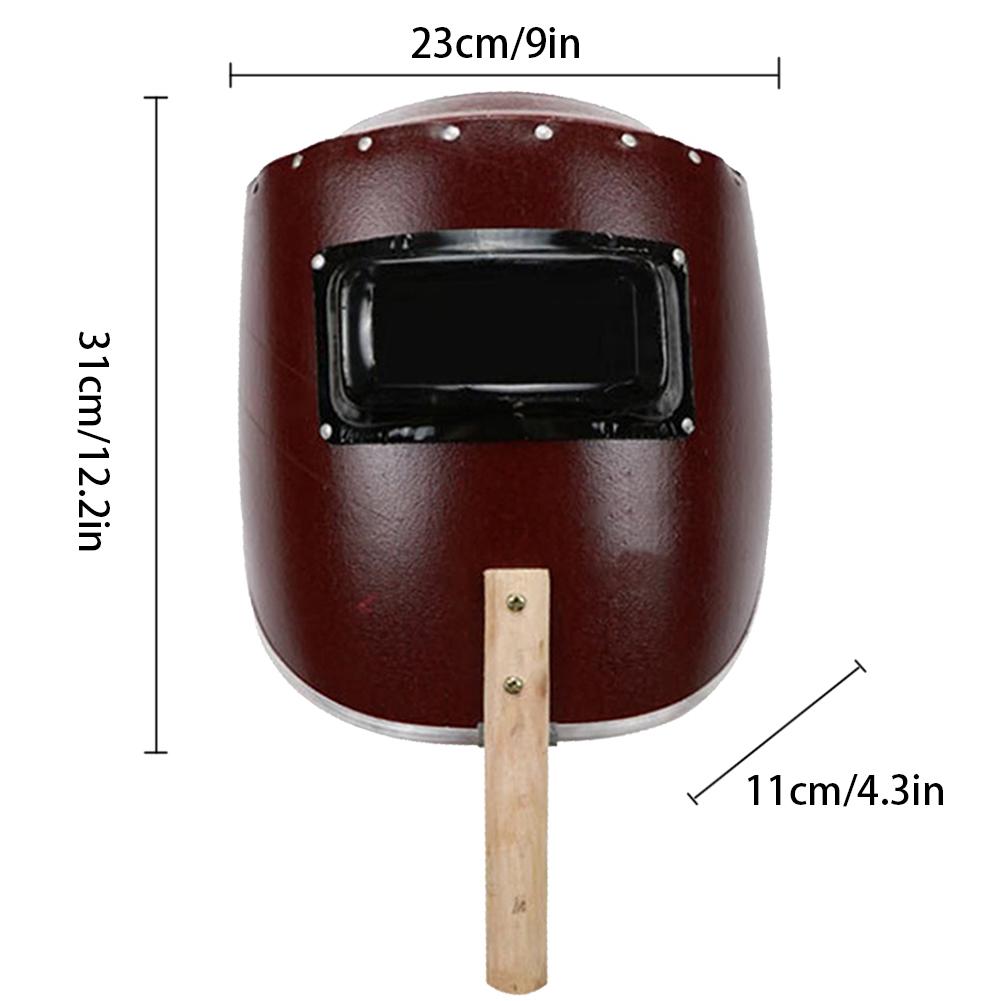 Welding Mask Steel Handheld Waterproof Classical Welding Handheld Helmet For Men Excellent Protection Comfort Provider: B