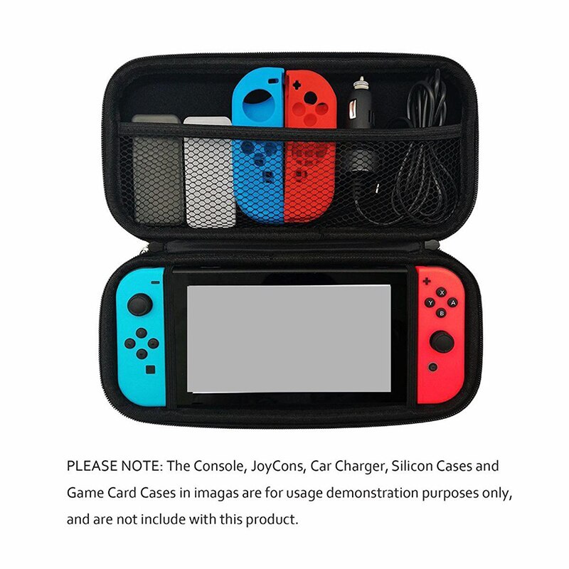 Funda de transporte con mango de protección dura portátil, bolsa de almacenaje de transporte de viaje, bolsa para consola NS, bolso para n-switch
