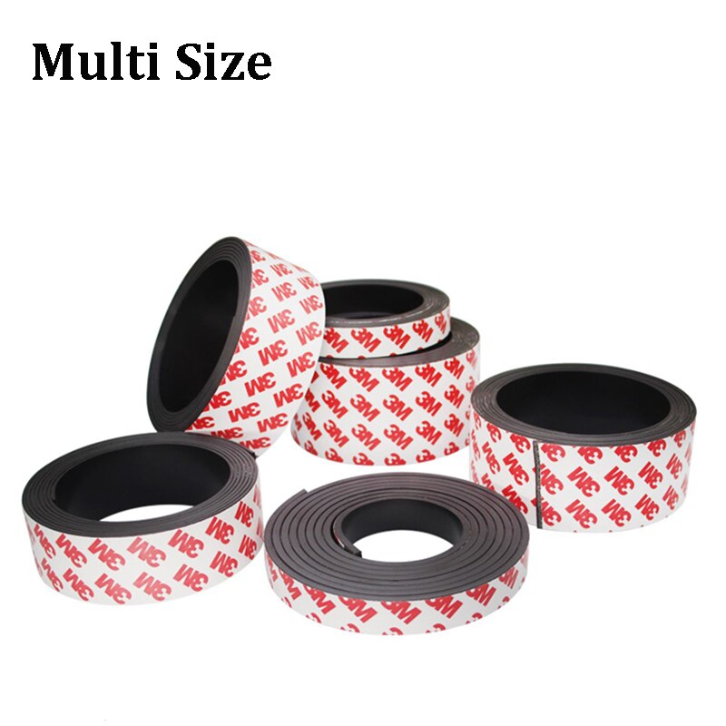 Tira magnética fuerte autoadhesiva, tiras de imán de goma suave, Flexible, cinta magnética fuerte, ancho de 20mm/40mm, 1 metro