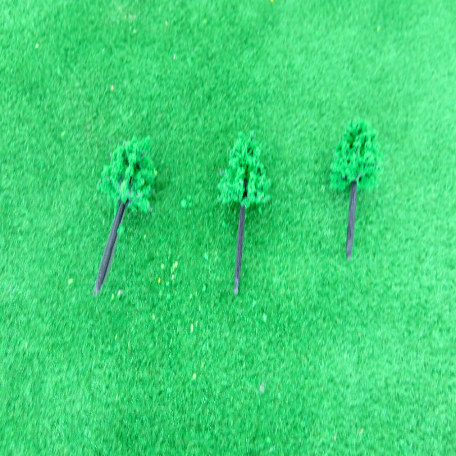 100pcs 3CM Miniature Green Plastic Scale Model Street Model Trees For Train Railway Architecture Scenery HO N OO Layout