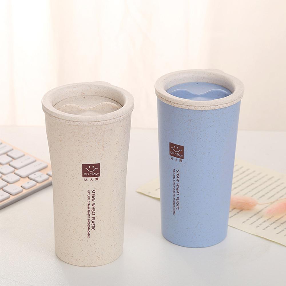 280ML Eco-friendly Water Cup Unbreakable Reusable Drinking Cup Two-layer Insulation Coffee Cup Home Travel Mug