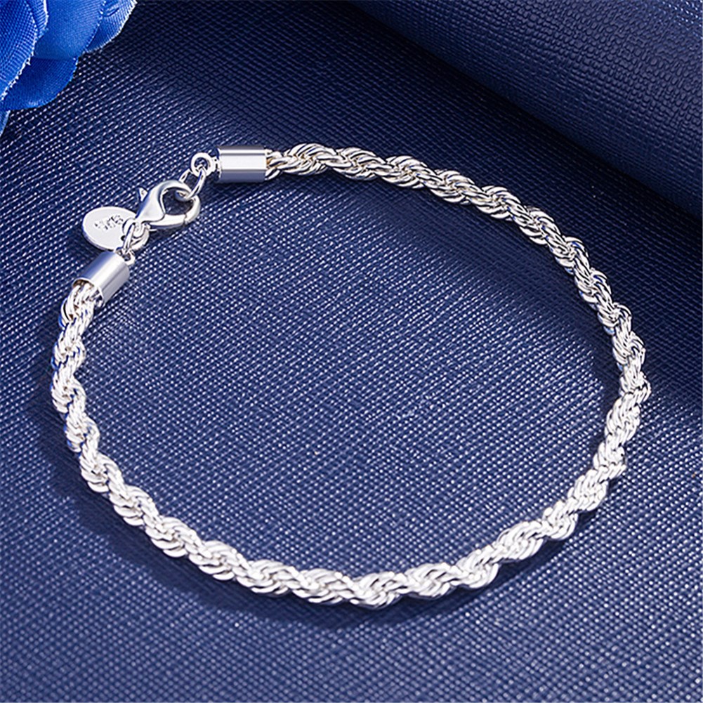 Fine 925 sterling silver Chain stars Bracelets for women Charms party Wedding Jewelry: GRAY