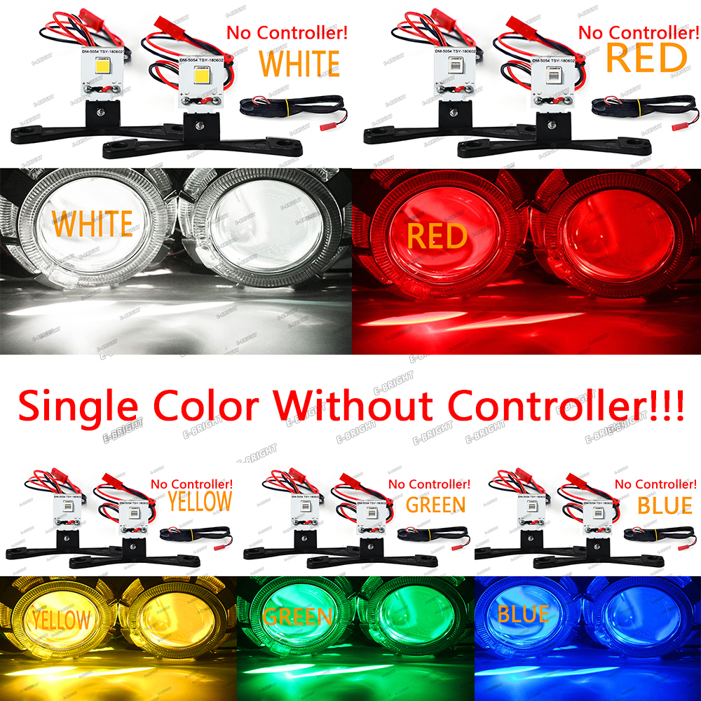 Ojos de Ángel demonio 2P, ojos malvados, Control por aplicación RGB para lente de proyecto de xenón de 2,5 pulgadas y 2,8 pulgadas, faro de Motor para coche, luz decorativa de luz diurna