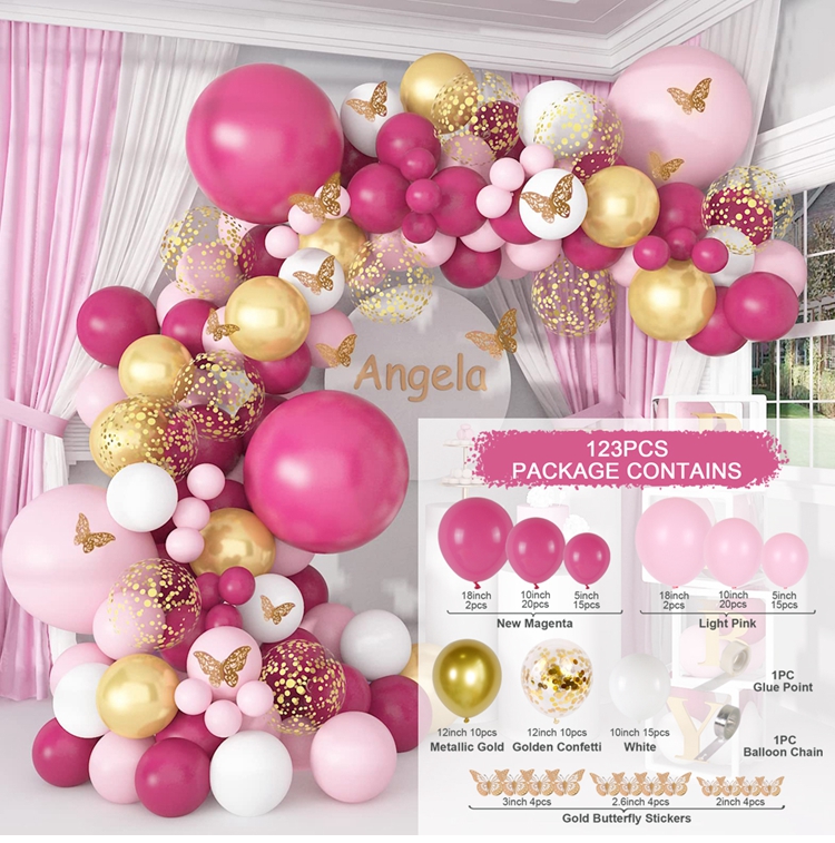 Zarte rosa Gold Ballon Girlande Bogen Bausatz Hochzeit Geburtstag Party Dekoration Erwachsene freundlicher Baby Dusche Dekor Ballon Hochzeit liefert: Dunkelgrau