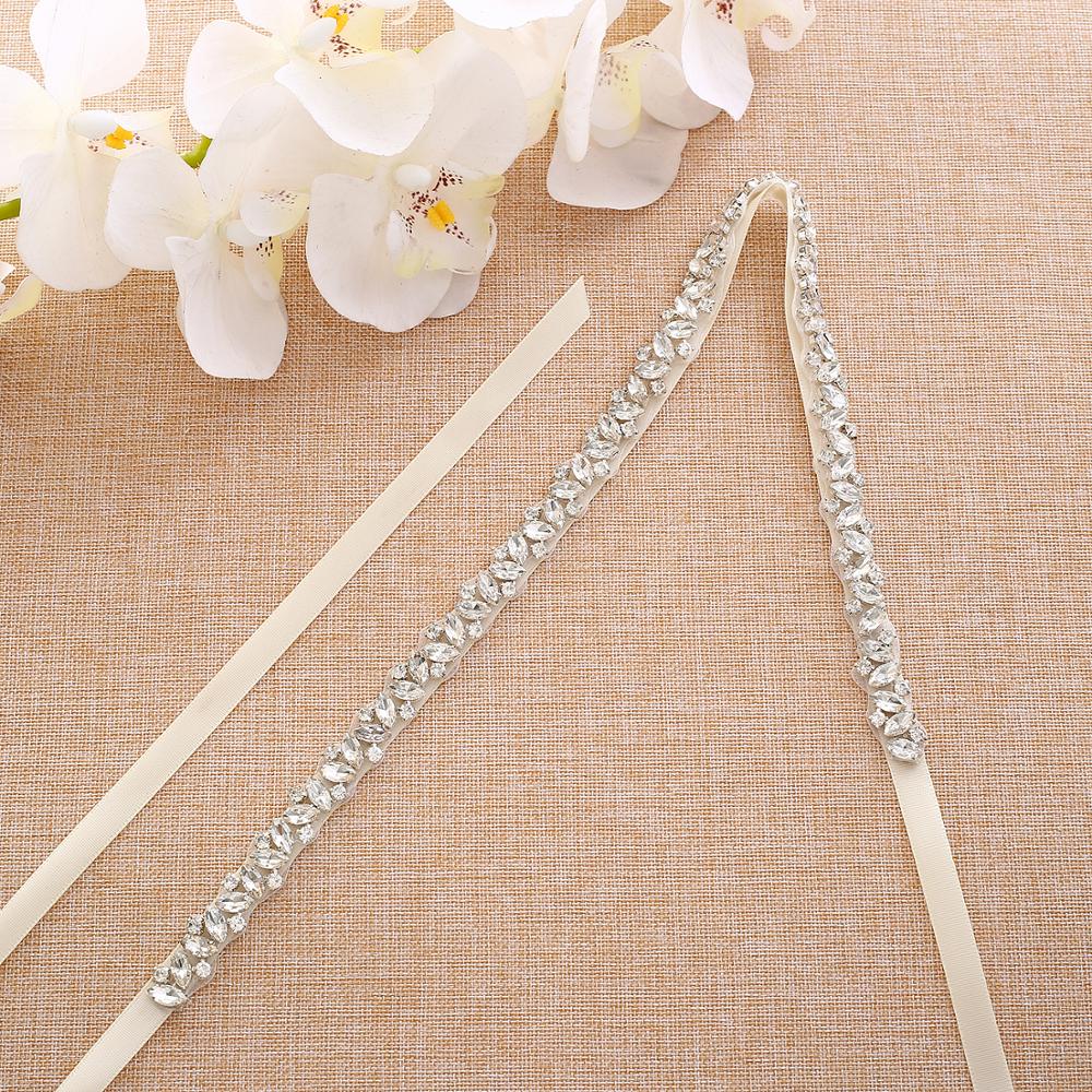Strass ceinture éblouissante diamant ceinture de mariée argent cristal ceinture de mariage pour la décoration de mariage SD135S