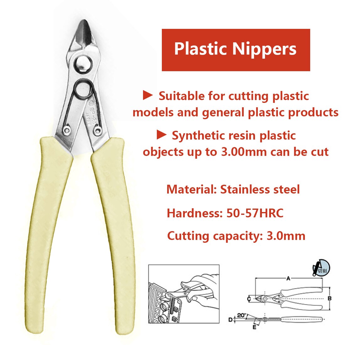 Electrical Wire Cable Cutters Mini Nose Cutting Nipper Plier Metal Puzzle Modeling Work Side Cutting Hand Tool