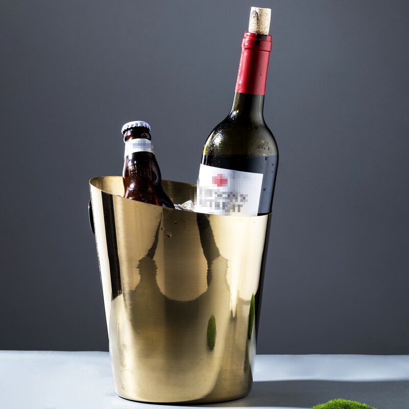 Beer Champagne Whiskey Freeze Bucket Party Decoration Stainless Steel Ice Bucket Wine Ice Cooler Bars Kitchen Accessories