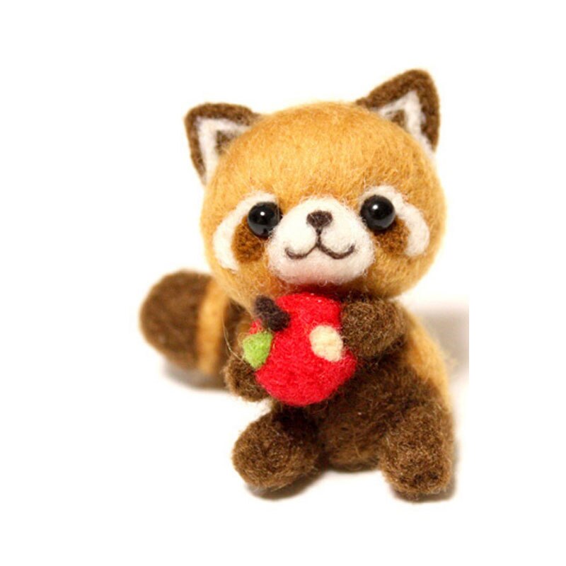 1 ensemble de laine pour feutre à l'aiguille panda, chats, chiens, lapin, cerf, lion, timbres, ensemble Shiba Inu animaux: Clair