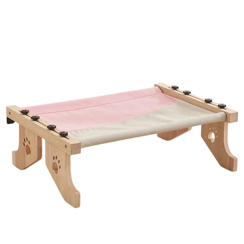 Katzenhängematte für Stuhl, einfacher Sitz, Katzensitz für Fensterbank, Holz und robuster Metallrahmen, einfacher Sitz, Katzensitz für Fensterbank, Katze