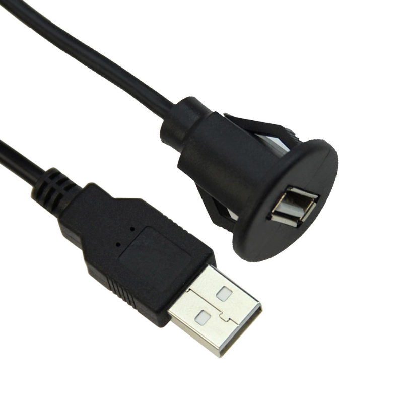 1m bil dashbord monter en hann til en kvinnelig usb 2.0 socket skjøtepanelkabel