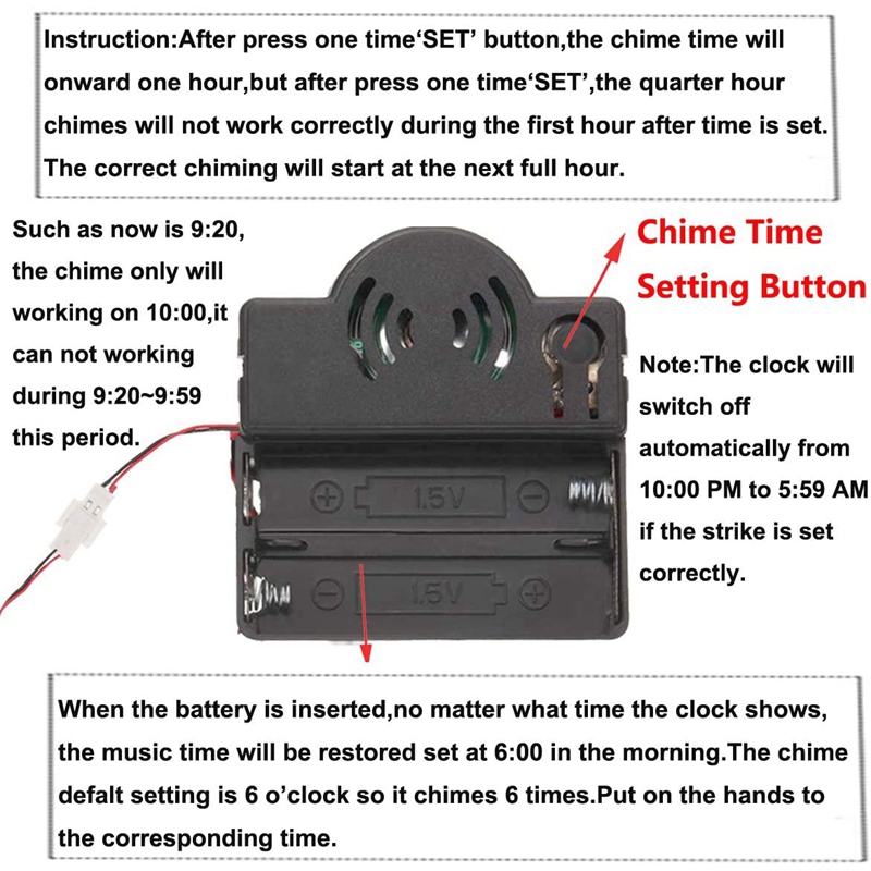 NITAIUN 3 Pièces Kit De Mécanisme D'horloge à Quartz Mécanisme D