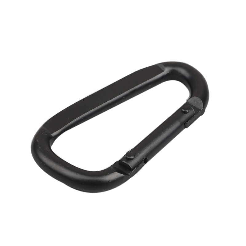 Electrophoretic Black Strong Load-bearing 230kg D Carabiner Spring Snap Clip Hooks Swing Safety Buckle Climbing Carabiner