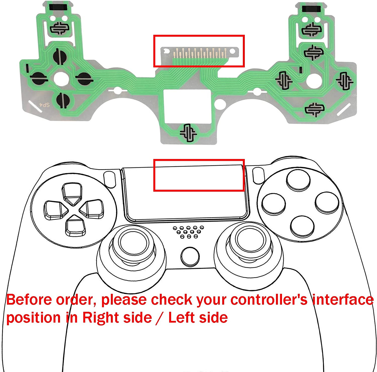 1 Pc Film conducteur Jdm-030 Jdm-040 Jdm-055 pour Playstation 4 Ps4 contrôleur câble flexible pour pièce de réparation de contrôleur Ps5