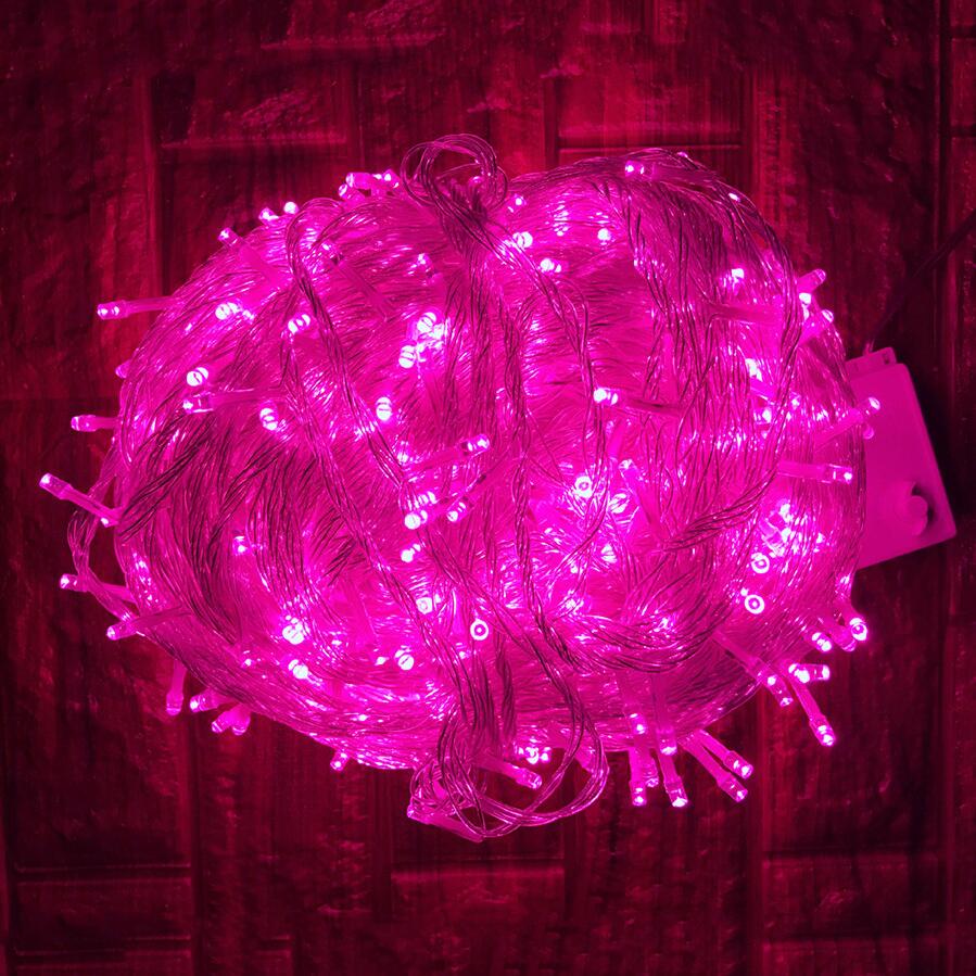 Thrisdar 100M 800 Christmas Led String Fairy Light Outdoor Garden Wedding Party Fairy String Xmas Tree Garland Light: Pink
