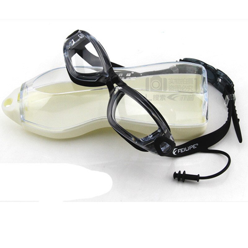 Gafas de natación profesionales para hombre y mujer, lentes de silicona antiniebla ajustables para piscina, lentes transparentes para nadar