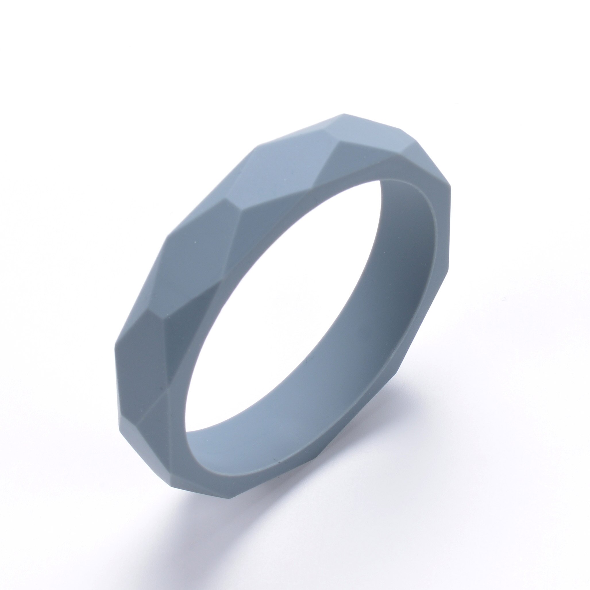 Lofca 1pc tandningsarmband silikon babyarmband bitring armband aldut storlek tuggleksak silikonpärlor amningssmycken: Dimgray