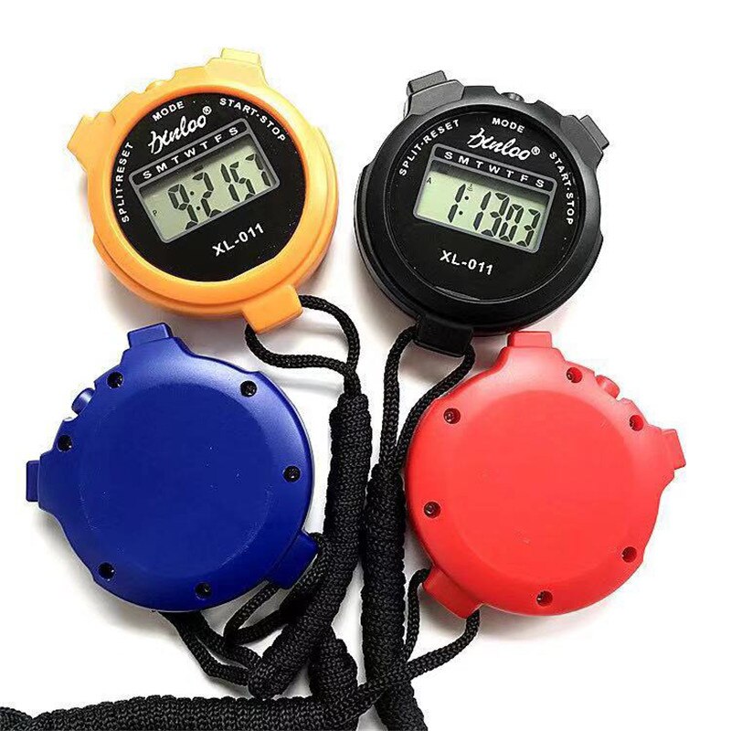 Multifunktionel digital lcd sport stopur elektronisk stopur kronograf timer tæller alarm sport ure fitness tilbehør